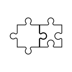 jigsaw puzzles icon over white background vector illustration