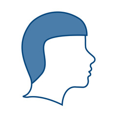 avatar man face icon over white background vector illustration