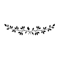 wreath with leafs icon vector illustration design
