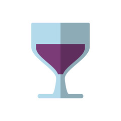 wine glass icon over white background vector illustration