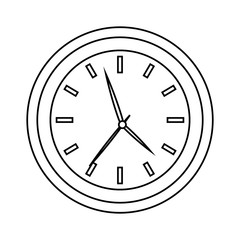 clock icon over white background vector illustration