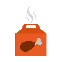 Chicken prey flat illustration icon vectir design graphic