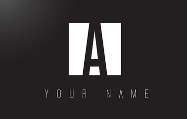 A Letter Logo With Black and White Negative Space Design.