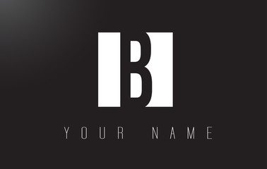 B Letter Logo With Black and White Negative Space Design.