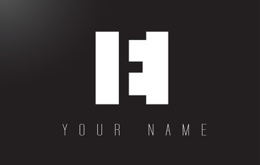 Fototapeta premium E Letter Logo With Black and White Negative Space Design.