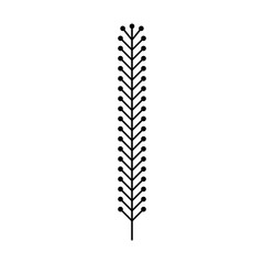 wreath with leafs icon vector illustration design