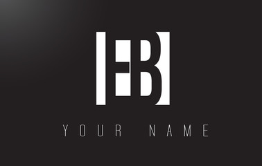 EB Letter Logo With Black and White Negative Space Design.