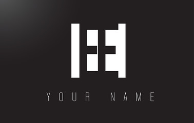 Fototapeta premium EE Letter Logo With Black and White Negative Space Design.