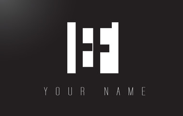 EF Letter Logo With Black and White Negative Space Design.