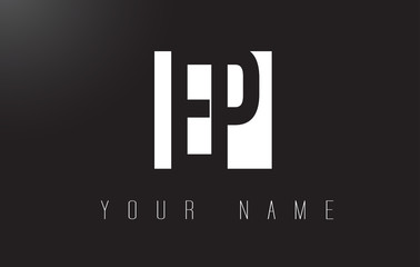 EP Letter Logo With Black and White Negative Space Design.