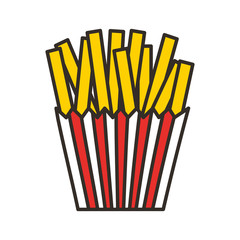 french fries isolated icon vector illustration design