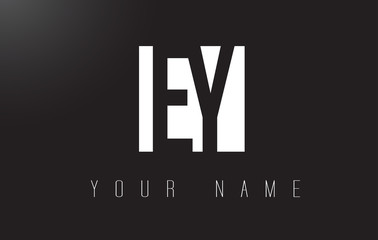 EY Letter Logo With Black and White Negative Space Design.