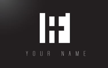 Fototapeta premium FF Letter Logo With Black and White Negative Space Design.
