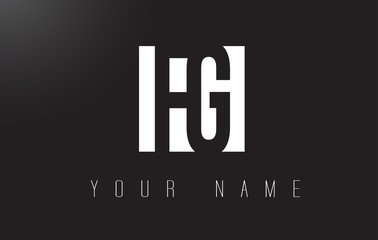FG Letter Logo With Black and White Negative Space Design.
