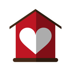 gift heart flat illustration icon vector design graphic shadow