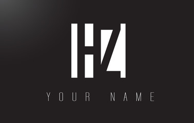 Fototapeta premium HZ Letter Logo With Black and White Negative Space Design.