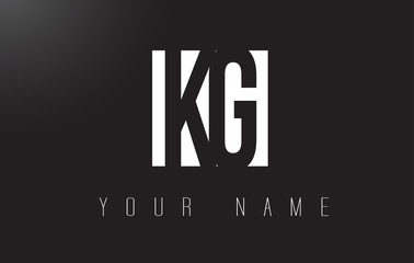 KG Letter Logo With Black and White Negative Space Design.