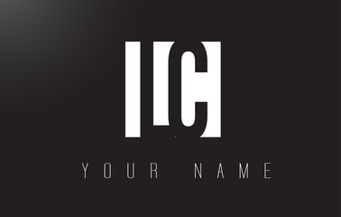 LC Letter Logo With Black and White Negative Space Design.
