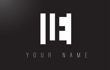 Obraz premium LE Letter Logo With Black and White Negative Space Design.