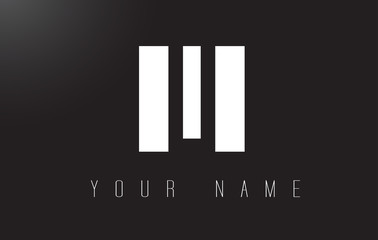 LI Letter Logo With Black and White Negative Space Design.