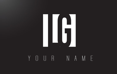 LG Letter Logo With Black and White Negative Space Design.