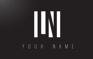LN Letter Logo With Black and White Negative Space Design.