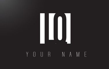 LQ Letter Logo With Black and White Negative Space Design.
