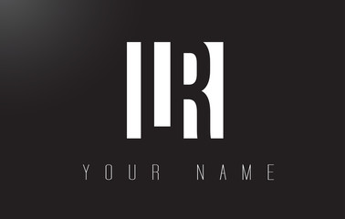 LR Letter Logo With Black and White Negative Space Design.