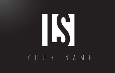LS Letter Logo With Black and White Negative Space Design.