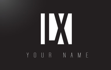 LX Letter Logo With Black and White Negative Space Design.