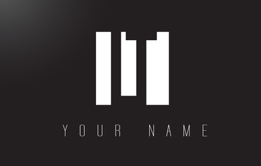 LT Letter Logo With Black and White Negative Space Design.