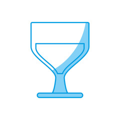 wine glass icon over white background vector illustration