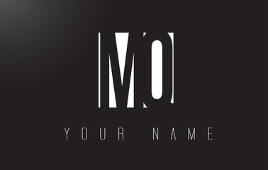 MQ Letter Logo With Black and White Negative Space Design.