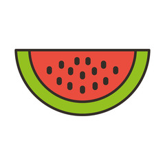 watermelon fresh fruit isolated icon vector illustration design