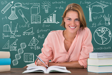 Portrait Of A Happy Female Student