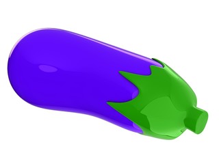Eggplant icon. 3d illustration