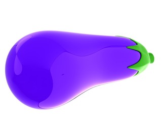 Eggplant icon. 3d illustration