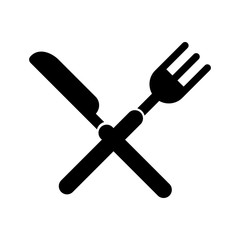 knife and fork cutlery isolated icon vector illustration design