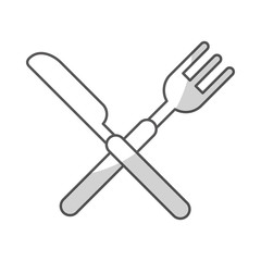 knife and fork cutlery isolated icon vector illustration design
