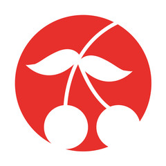 cherry fresh fruit isolated icon vector illustration design