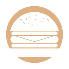 delicious burger isolated icon vector illustration design