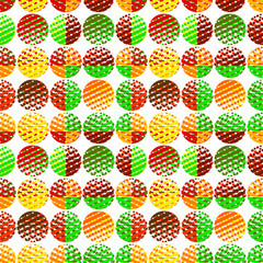 Colorful abstract seamless background. Halftone circles, halftone dot pattern. 