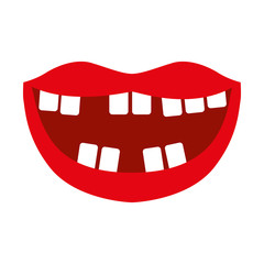 Mouth with bad teeth vector illustration design