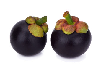 mangosteen isolated on white background