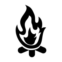 campfire flame isolated icon vector illustration design
