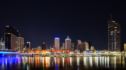 Fototapeta na wymiar Brisbane skyline night cityscape