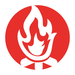 campfire flame isolated icon vector illustration design