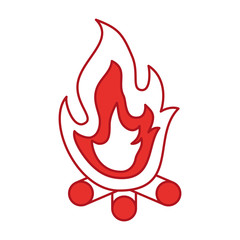 campfire flame isolated icon vector illustration design