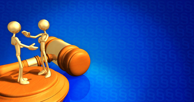 Denied Legal Representation The Original 3D Characters Illustration
