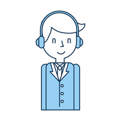 Fototapeta na wymiar businessman avatar character icon vector illustration design